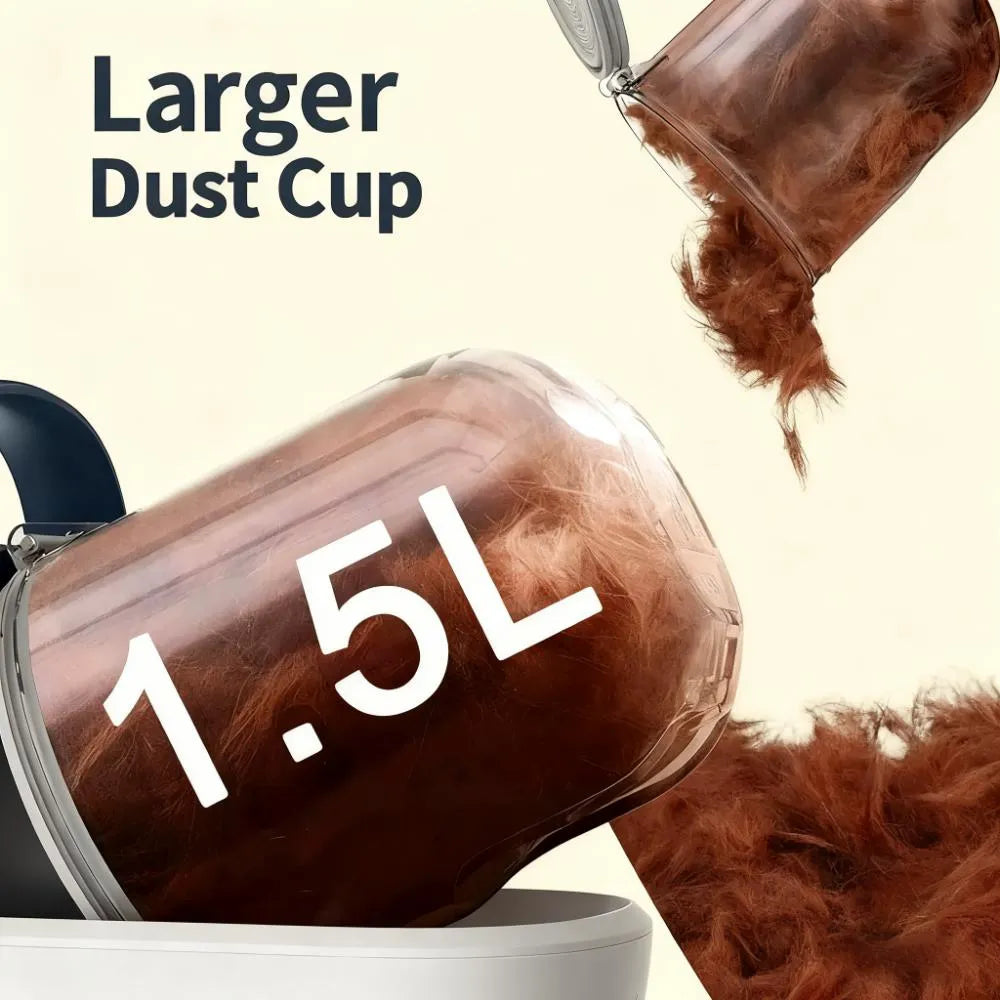7-in-1 Low-Noise Pet Grooming Vacuum with 1.5L Capacity for Shedding