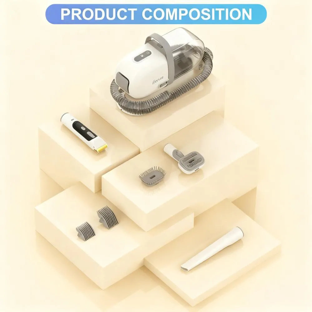 High-Power Pet Grooming Vacuum: 14Kpa Suction with 2.5L Dust Cup
