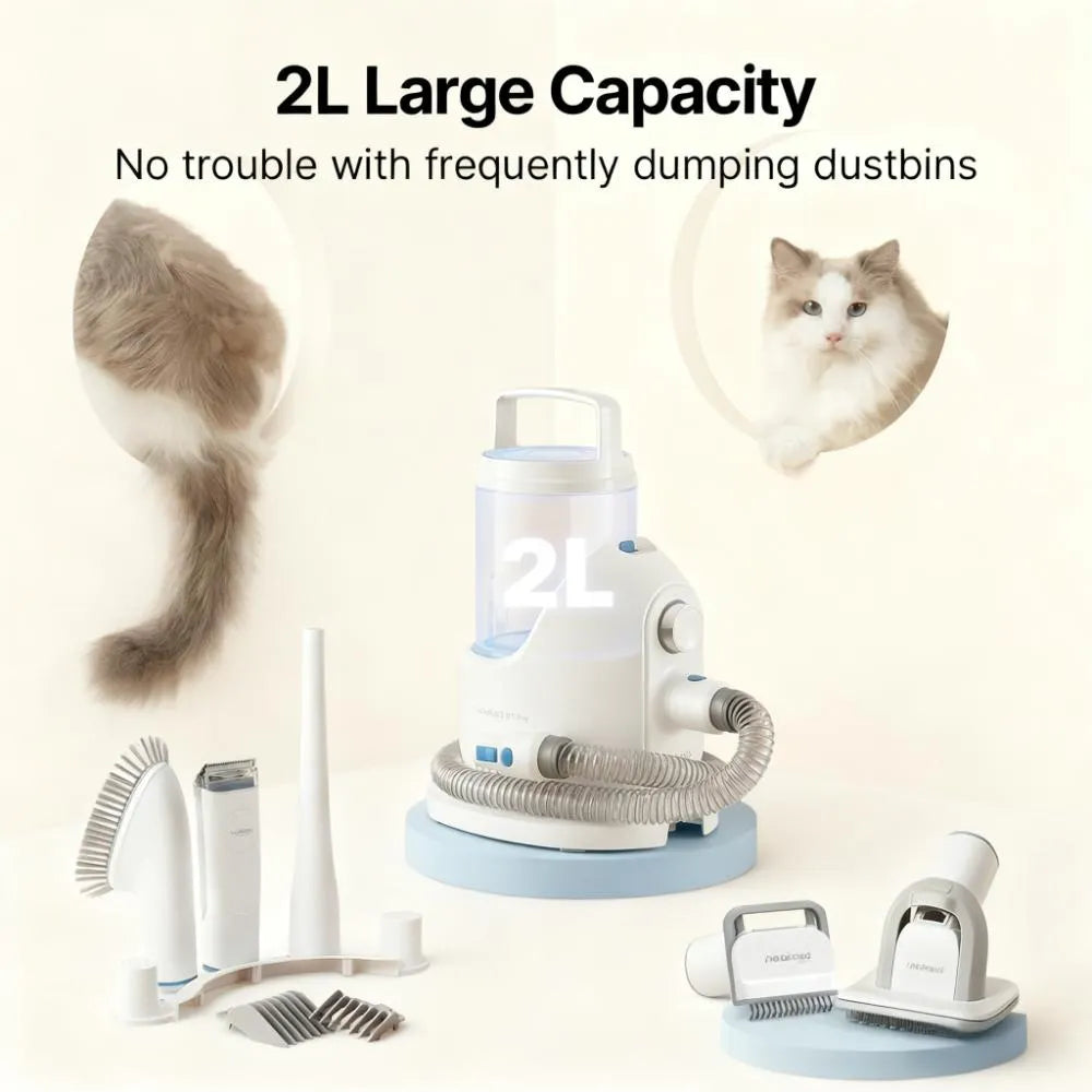 5-in-1 Pet Grooming Kit with Vacuum for Dogs and Cats