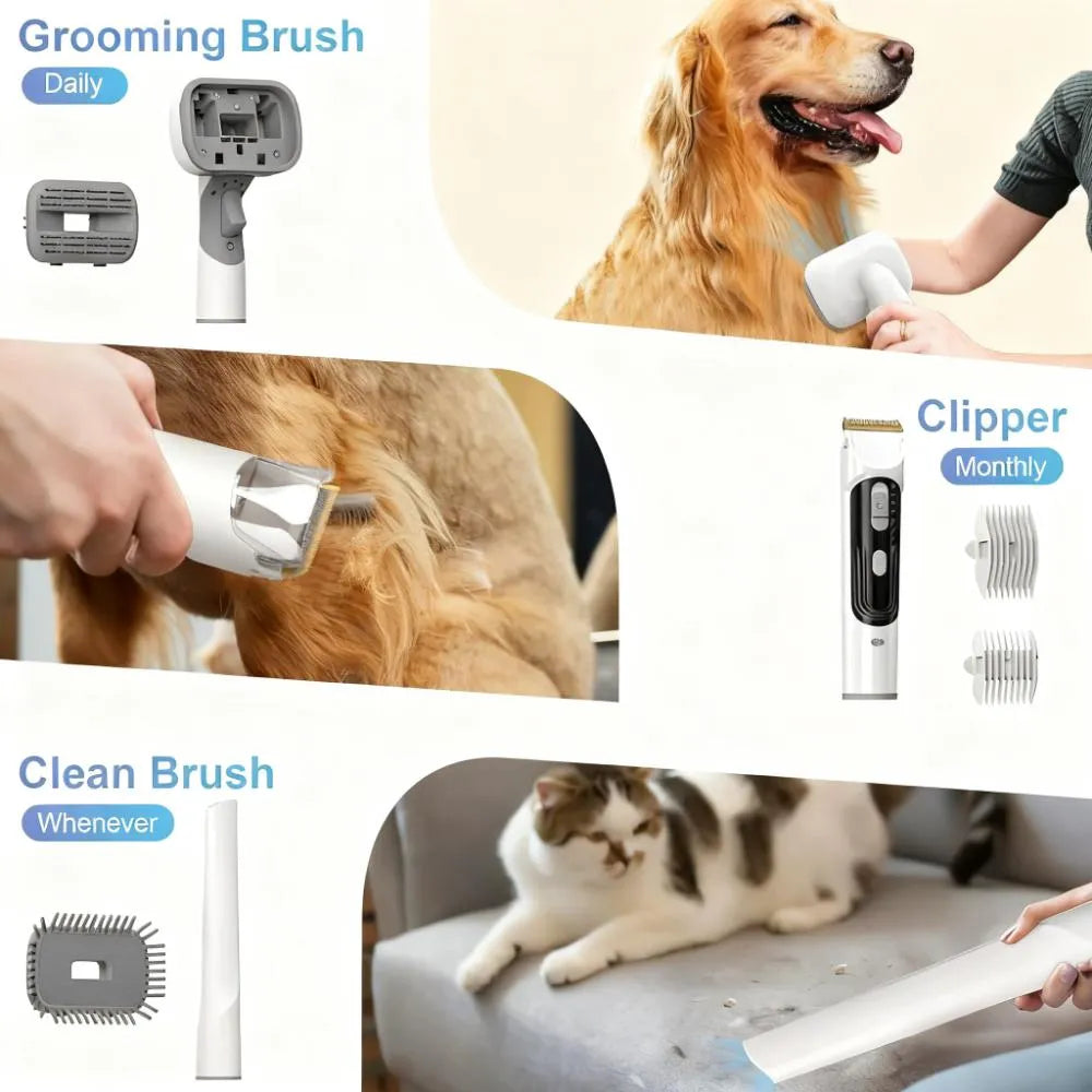 High-Power Pet Grooming Vacuum: 14Kpa Suction with 2.5L Dust Cup