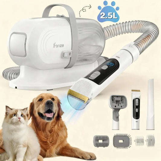 High-Power Pet Grooming Vacuum: 14Kpa Suction with 2.5L Dust Cup
