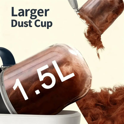 7-in-1 Low-Noise Pet Grooming Vacuum with 1.5L Capacity for Shedding