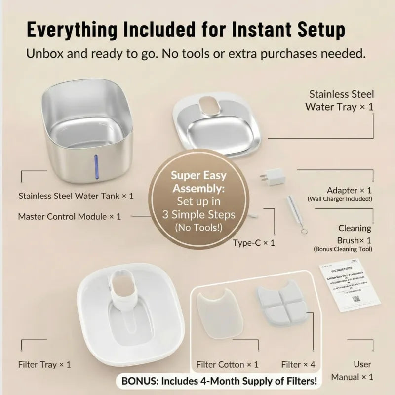 PawSprint™ Smart Wireless Cat Fountain — Smart Sensor, Fresh Flow