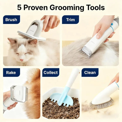 5-in-1 Pet Grooming Kit with Vacuum for Dogs and Cats
