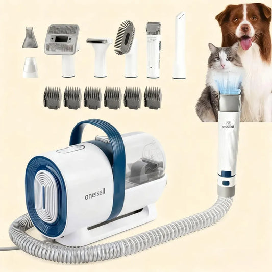 7-in-1 Low-Noise Pet Grooming Vacuum with 1.5L Capacity for Shedding